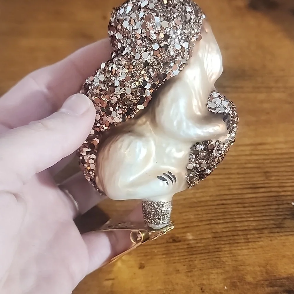 Gold and Silver Glass Christmas Ornament FIRM PRICE IS $37 For Both I'll Do 60